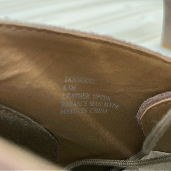 Steve Madden NIB Tanngoo Taupe Suede Lace Wedge Heels Sz 6.5M Ankle Boots Bootie - Picture 9 of 10